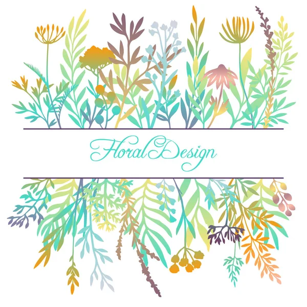 Hand getrokken floral achtergrondkleur — Stockvector