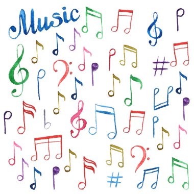 suluboya arka plan müzik notaları ile