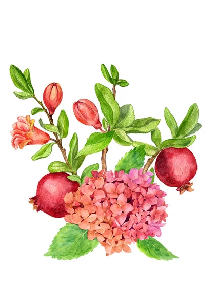 suluboya çiçek coposition