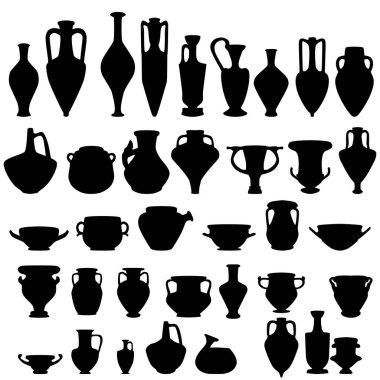Antika seramik, vector silhouettes
