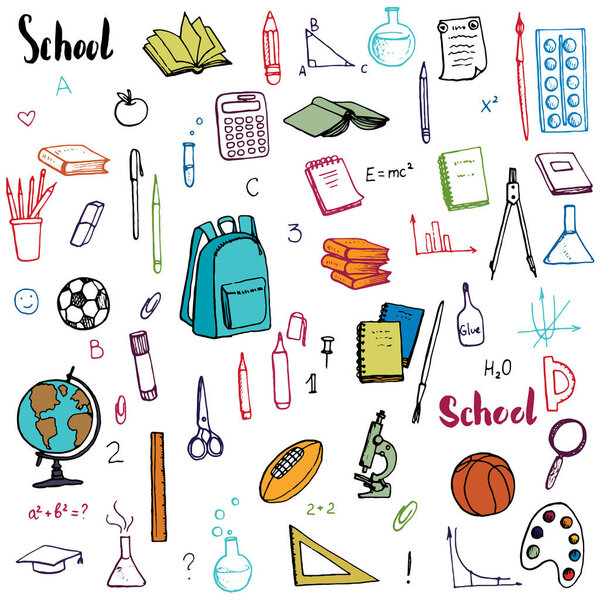 Школьный набор каракулей