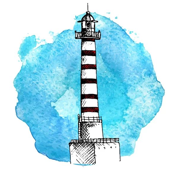 Deniz feneri vektör çizimi