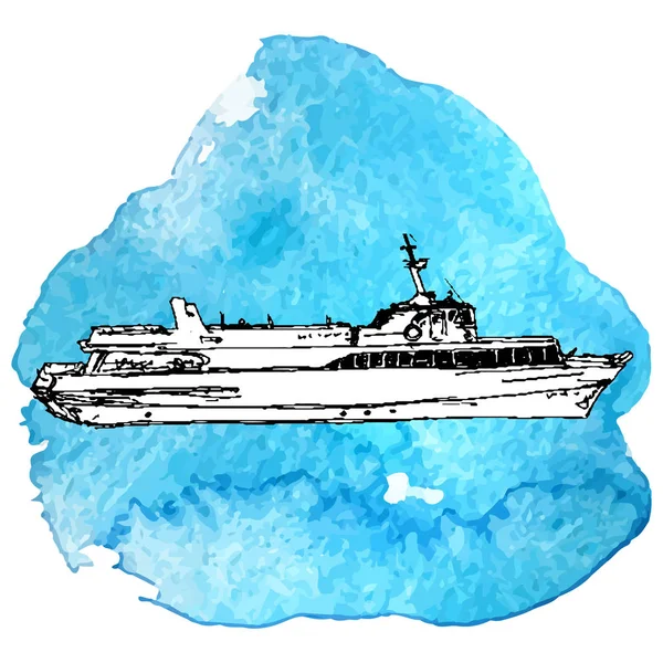 Vektorové skici lodí — Stockový vektor