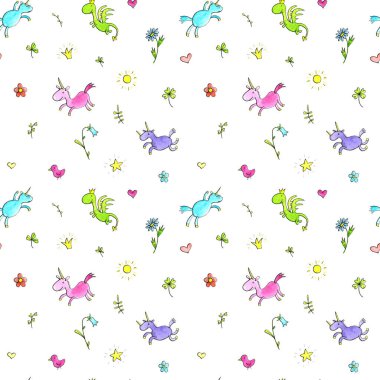 sihirli doodle seamless modeli