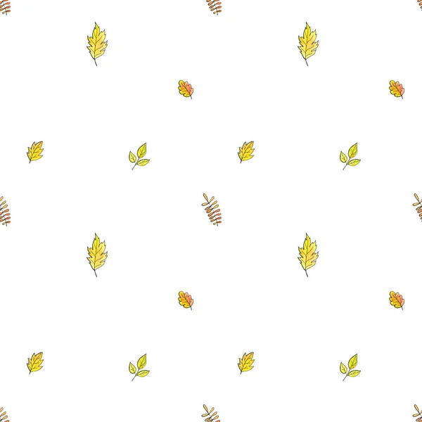 Hösten doodle sömlösa mönster — Stockfoto