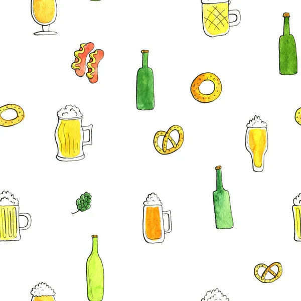 Oktoberfest seamless pattern — Stock Photo, Image