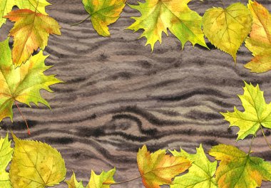 Sulu Boya ahşap doku