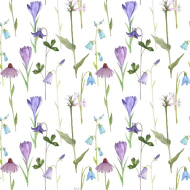 Sulu Boya çizim çiçek ile Seamless Modeli