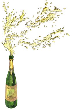 şişe şampanya sıçramasına ile