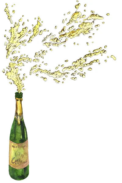 şişe şampanya sıçramasına ile