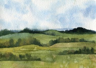 Sulu Boya alan manzara