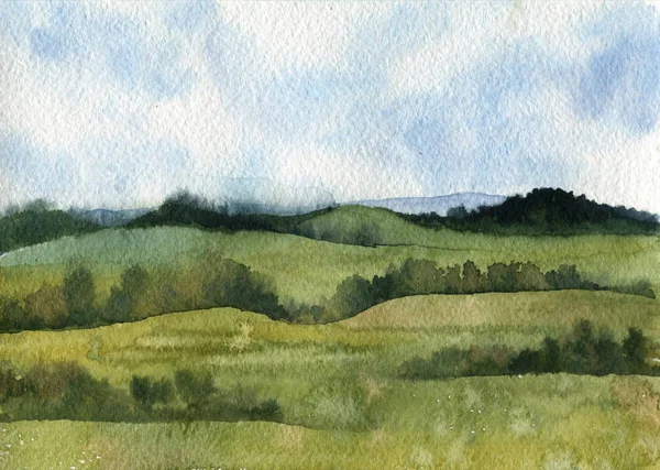 Sulu Boya alan manzara