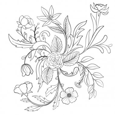 Vector floral kompozisyon