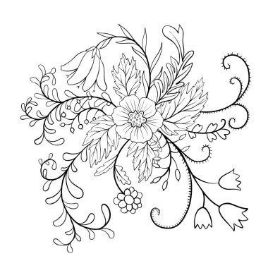 Vector floral kompozisyon