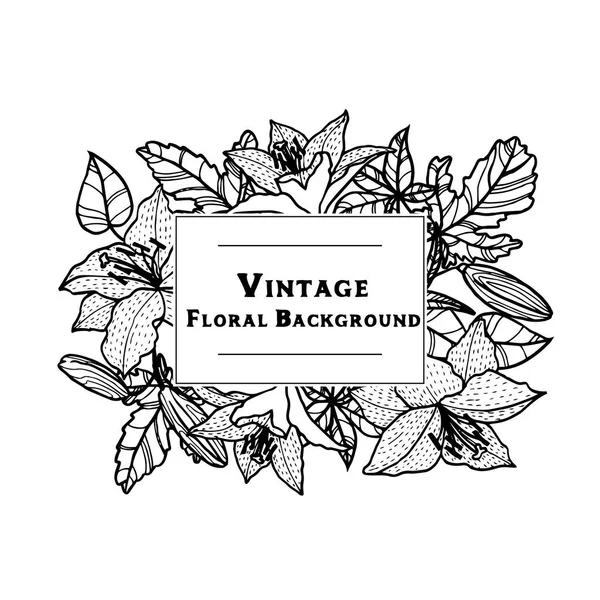 Vintage vektör çiçek bileşimi — Stok Vektör