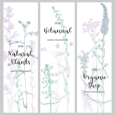 Arka plan bitki ve çiçek çizim ile