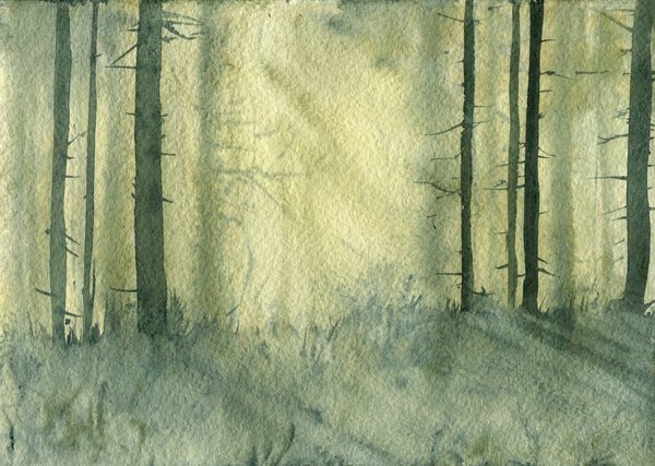 abstract watercolor landscape