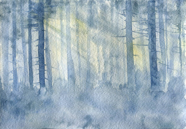 abstract watercolor landscape
