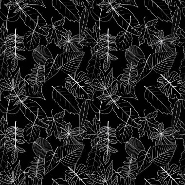 Yapraklı vektörsüz desen