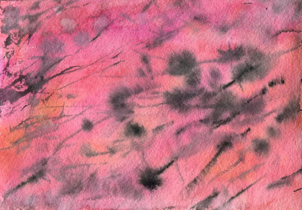 Rhodonite, texture minérale aquarelle — Photo