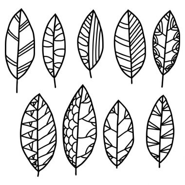 vektör dekoratif yaprak
