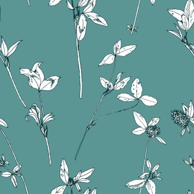 Bitki ve çiçeklerle kusursuz desen