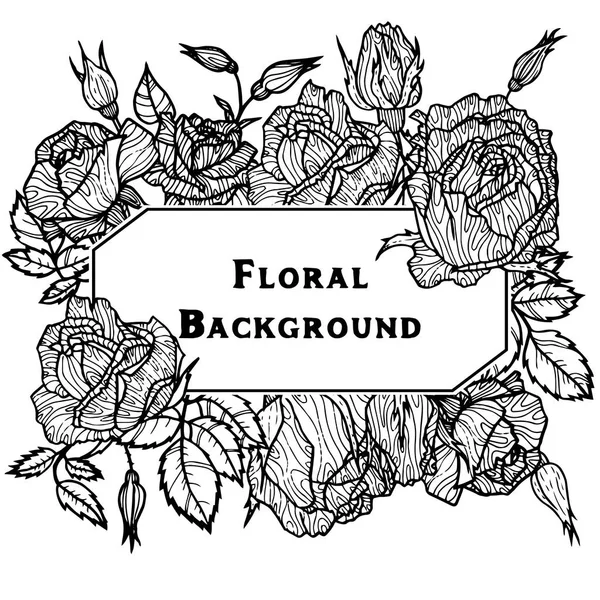 Vector vintage composición floral — Archivo Imágenes Vectoriales