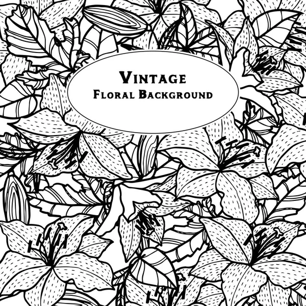 Vintage vector floral composition — Stock Vector