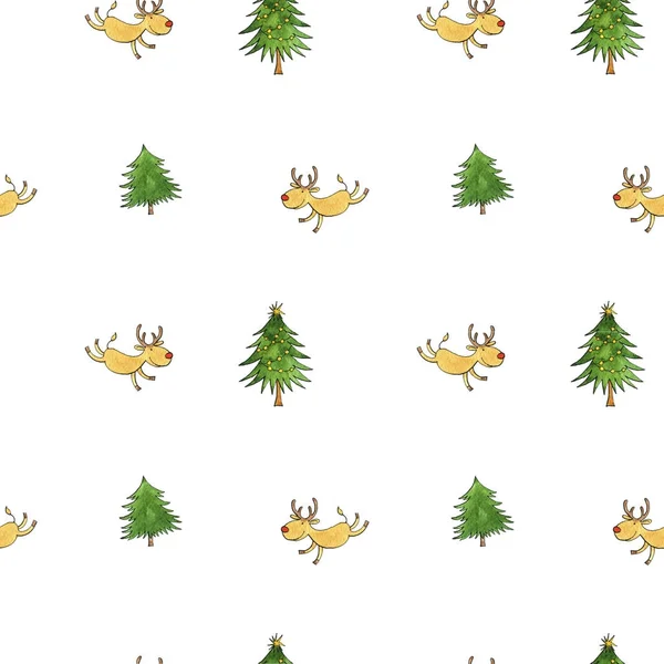 Kerst doodle naadloze patroon — Stockfoto