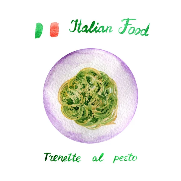 Watercolor drawing pasta — Stock Photo, Image