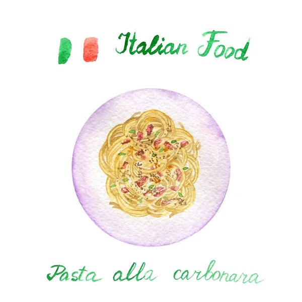 Watercolor drawing pasta — Stock Photo, Image