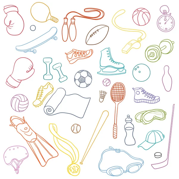 Διάνυσμα σύνολο doodle αθλητισμού — Διανυσματικό Αρχείο