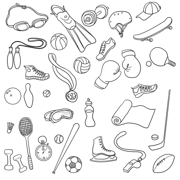 Vector sport doodle set — Stock vektor