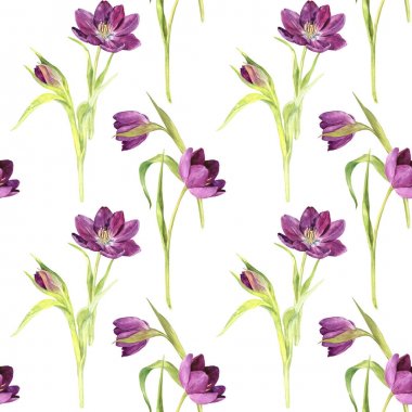 suluboya mor laleler ile Seamless Modeli