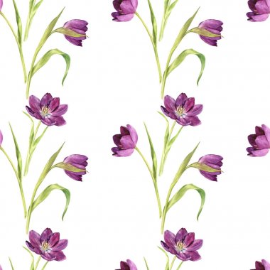 suluboya mor laleler ile Seamless Modeli