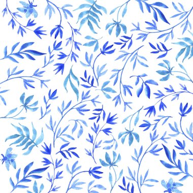 suluboya doodle bitki ve çiçekler