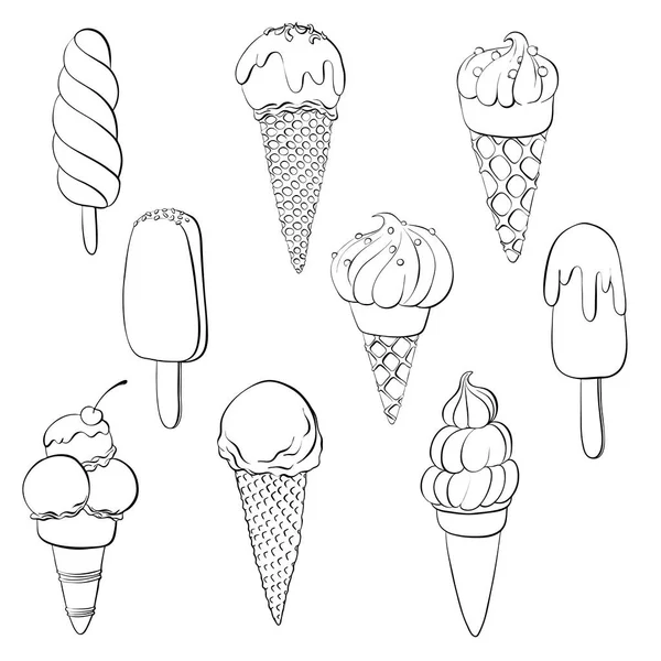 Vector ice creams — Stock Vector