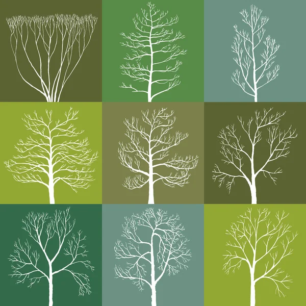 Geometrické pozadí se stromy — Stockový vektor