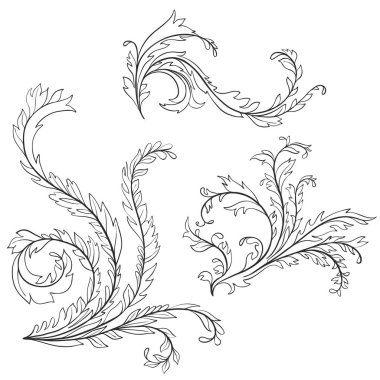 Barok model öğeleri vektör