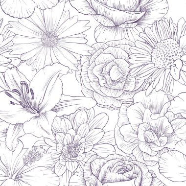 Vektör çiçeksiz desen