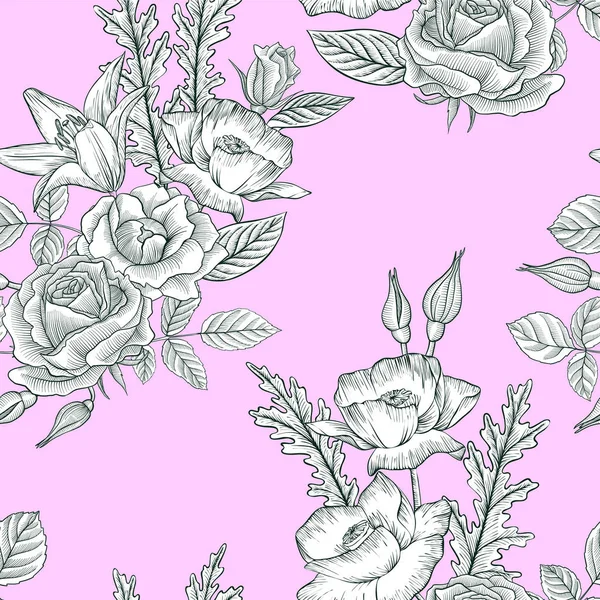 Vintage Vector Çiçeksiz desen