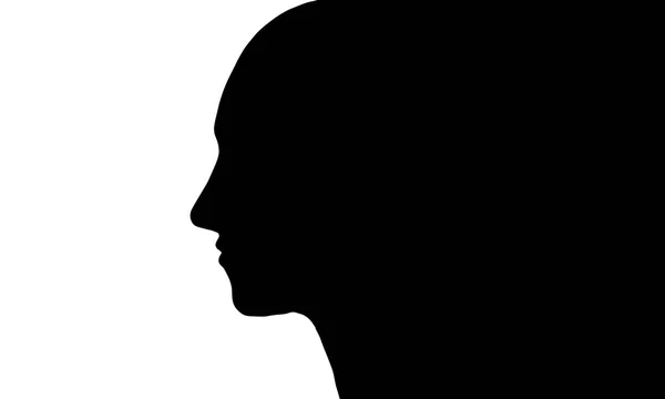 Perfil vectorial de una mujer — Vector de stock