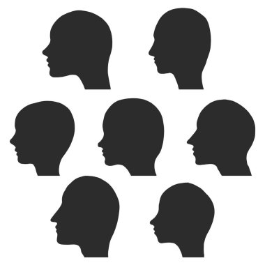 kadın ve erkek vektör profilleri