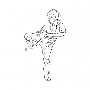 Genç karate çocuk