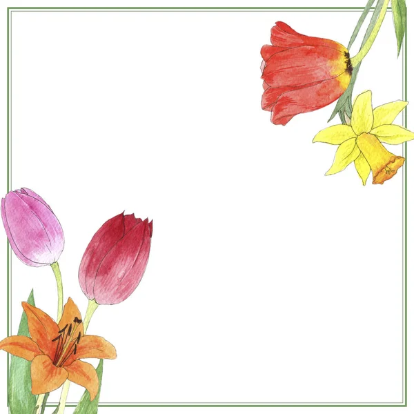 Watercolor drawing flowers — Stock Photo, Image