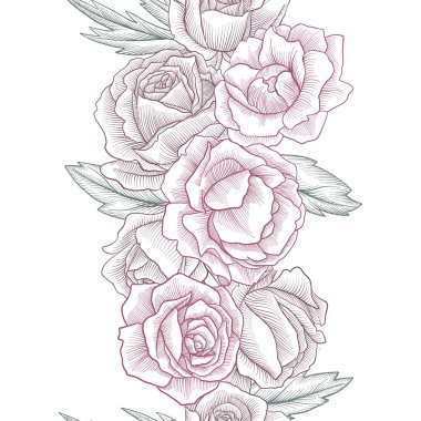 Vintage Vector Çiçeksiz desen