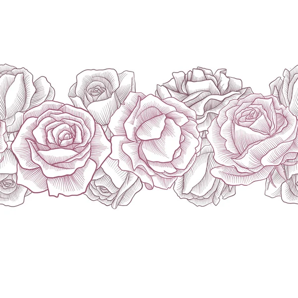 Vintage Vector Floral nahtloses Muster — Stockvektor