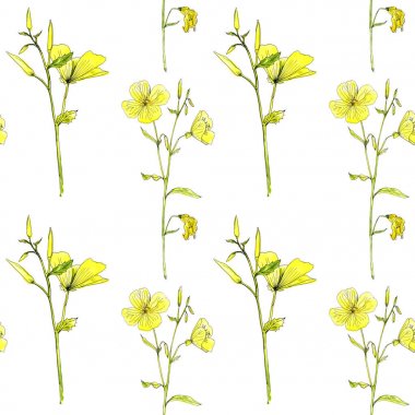 Sulu Boya çizim çiçek ve bitki ile Seamless Modeli