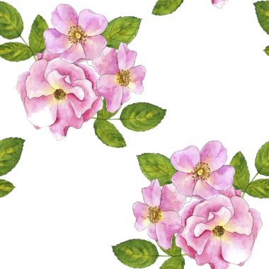 Sulu Boya çizim gül ile Seamless Modeli