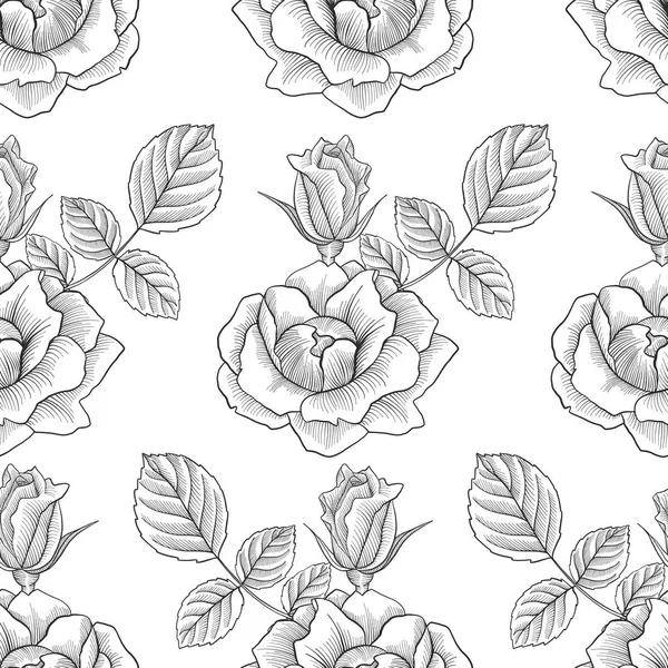 Vintage vector floral seamless pattern — Stock Vector